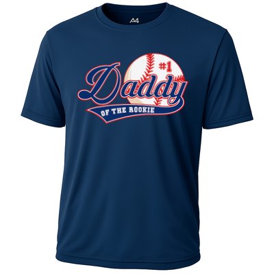 Daddy Of Rookie Of Year 1st Birthday Baseball Theme Matching Cooling Performance Crew T-Shirt