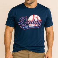 Daddy Of Rookie Of Year 1st Birthday Baseball Theme Matching Cooling Performance Crew T-Shirt
