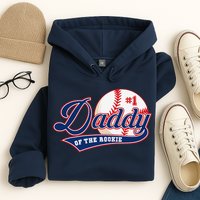Daddy Of Rookie Of Year 1st Birthday Baseball Theme Matching Hoodie