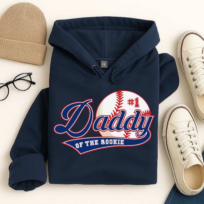 Daddy Of Rookie Of Year 1st Birthday Baseball Theme Matching Hoodie