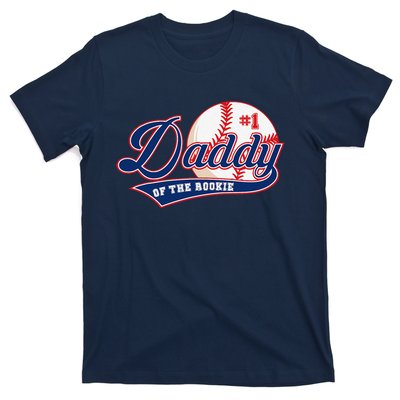 Daddy Of Rookie Of Year 1st Birthday Baseball Theme Matching T-Shirt