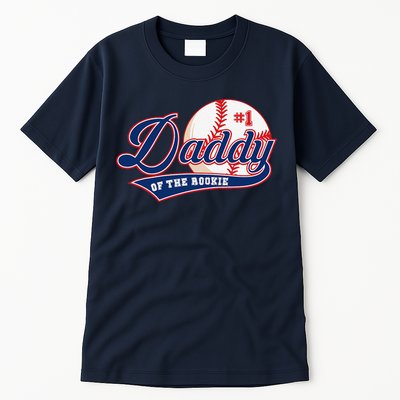 Daddy Of Rookie Of Year 1st Birthday Baseball Theme Matching Tall T-Shirt