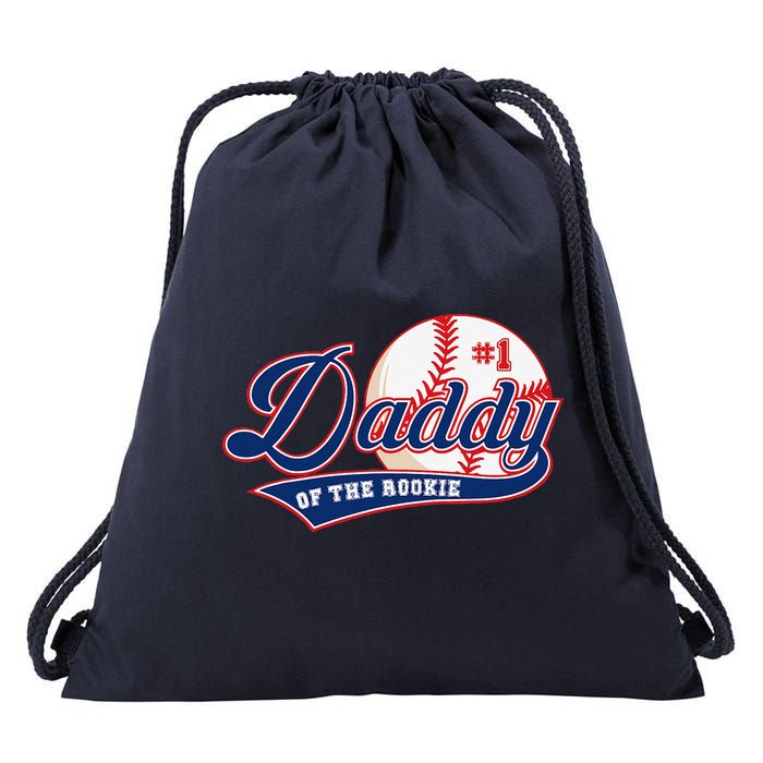 Daddy Of Rookie Of Year 1st Birthday Baseball Theme Matching Drawstring Bag