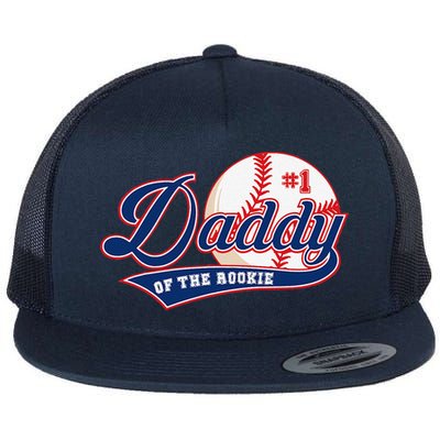Daddy Of Rookie Of Year 1st Birthday Baseball Theme Matching Flat Bill Trucker Hat