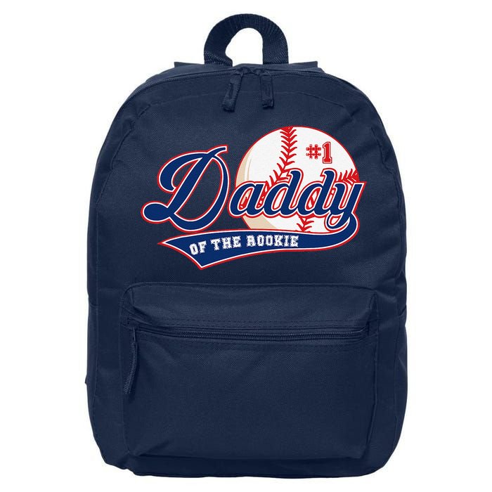 Daddy Of Rookie Of Year 1st Birthday Baseball Theme Matching 16 in Basic Backpack