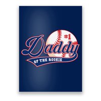 Daddy Of Rookie Of Year 1st Birthday Baseball Theme Matching Poster