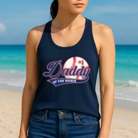 Daddy Of Rookie Of Year 1st Birthday Baseball Theme Matching Womens Tank Top