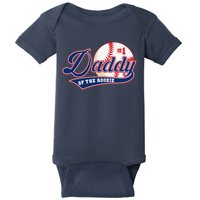 Daddy Of Rookie Of Year 1st Birthday Baseball Theme Matching Baby Bodysuit