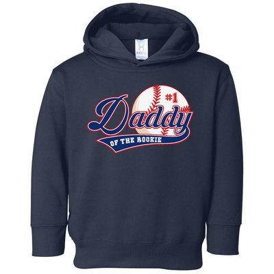 Daddy Of Rookie Of Year 1st Birthday Baseball Theme Matching Toddler Hoodie