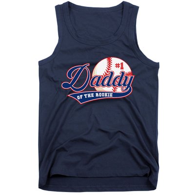 Daddy Of Rookie Of Year 1st Birthday Baseball Theme Matching Tank Top