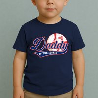 Daddy Of Rookie Of Year 1st Birthday Baseball Theme Matching Toddler T-Shirt
