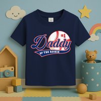 Daddy Of Rookie Of Year 1st Birthday Baseball Theme Matching Toddler T-Shirt