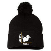 Duck Or Rabbit Pom Pom 12in Knit Beanie