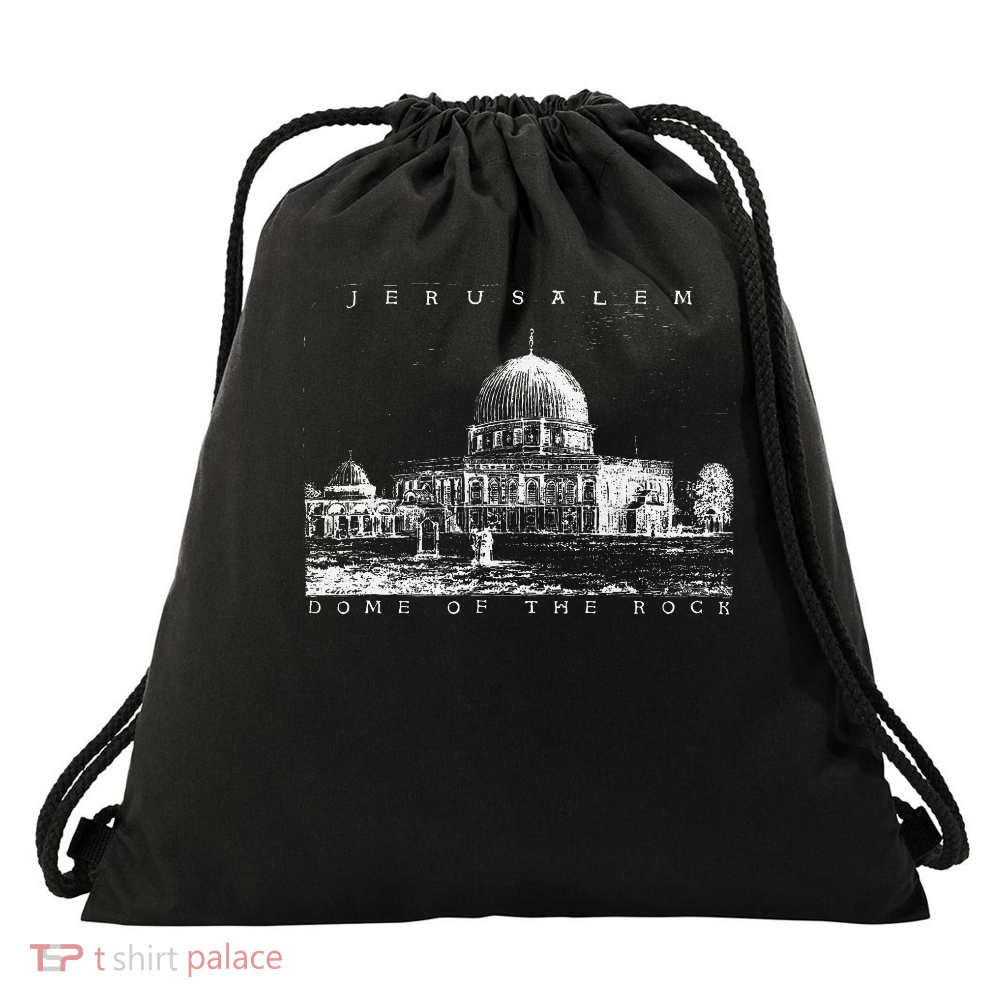 Dome of Rock Jerusalem Islamic Shrine Temple Vintage Drawstring Bag
