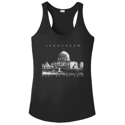 Dome of Rock Jerusalem Islamic Shrine Temple Vintage Ladies PosiCharge Competitor Racerback Tank