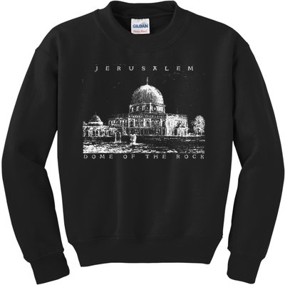 Dome of Rock Jerusalem Islamic Shrine Temple Vintage Kids Sweatshirt