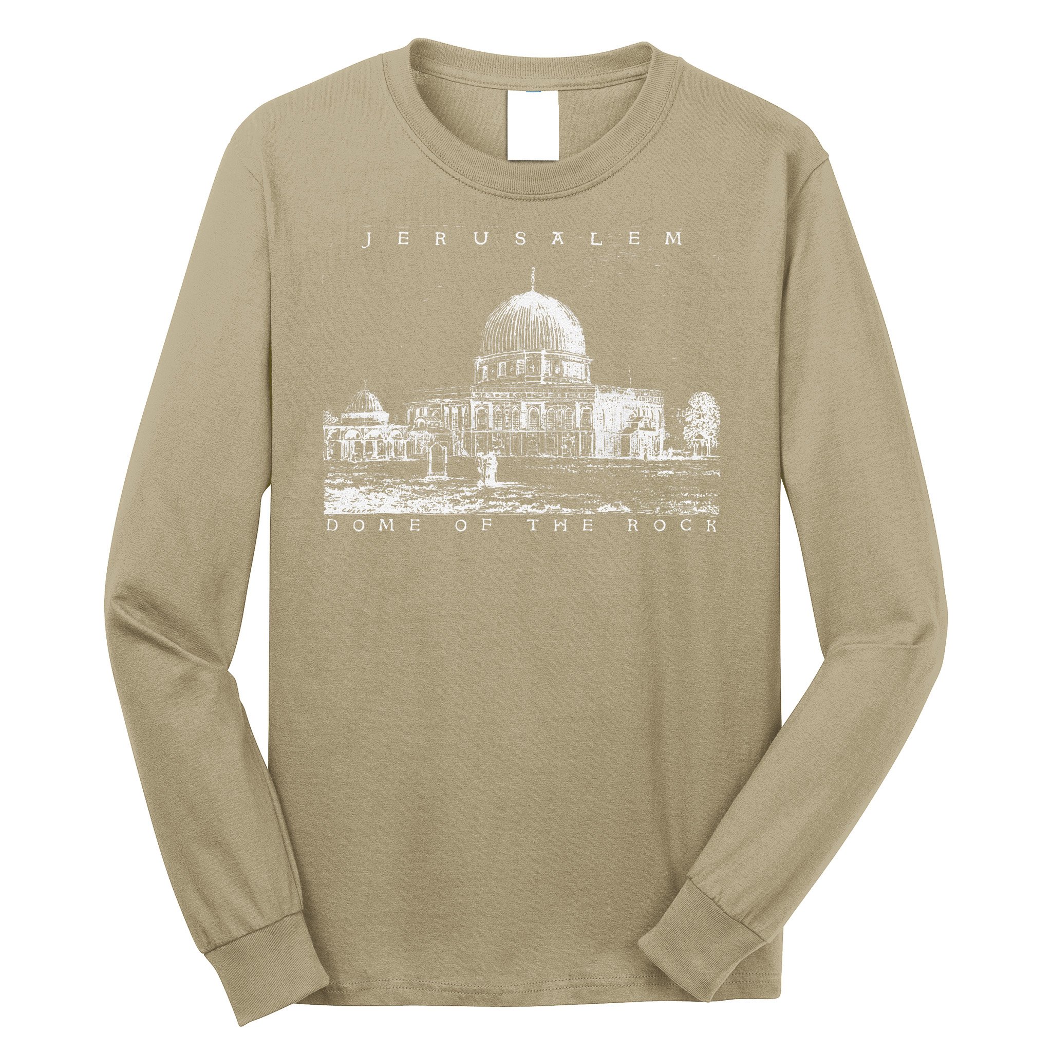 Dome of Rock Jerusalem Islamic Shrine Temple Vintage Long Sleeve Shirt