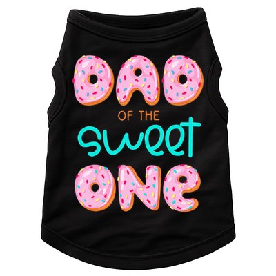 Dad Of Sweet One First Birthday Matching Family Donut Theme Doggie Tank