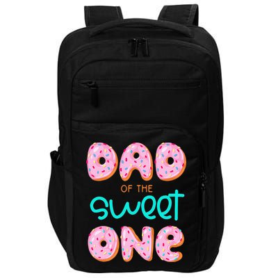 Dad Of Sweet One First Birthday Matching Family Donut Theme Impact Tech Backpack