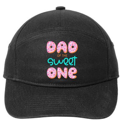 Dad Of Sweet One First Birthday Matching Family Donut Theme 7-Panel Snapback Hat