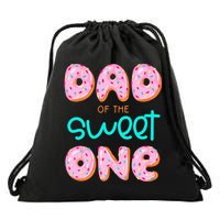 Dad Of Sweet One First Birthday Matching Family Donut Theme Drawstring Bag