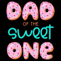 Dad Of Sweet One First Birthday Matching Family Donut Theme Drawstring Bag