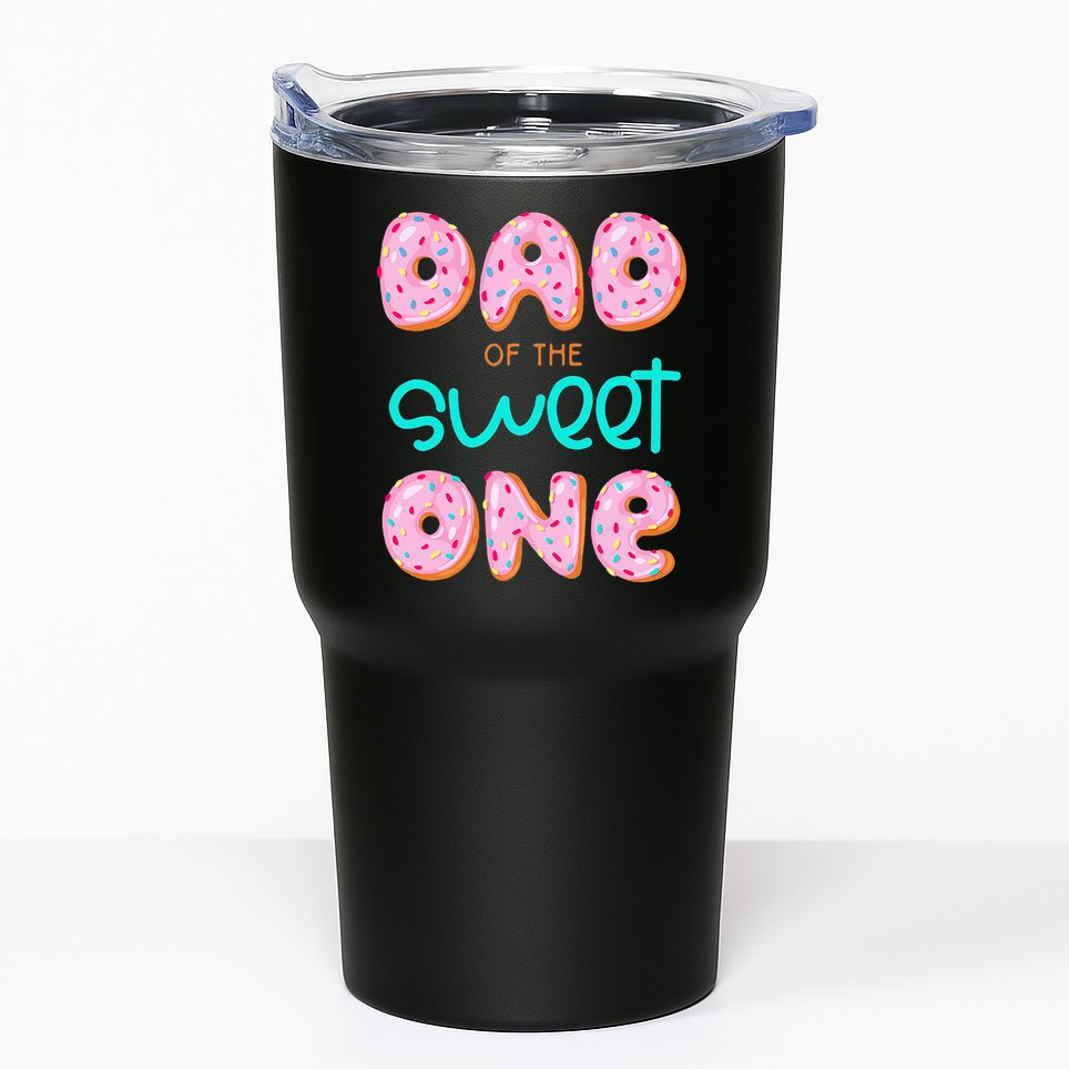 Dad Of Sweet One First Birthday Matching Family Donut Theme Tumbler