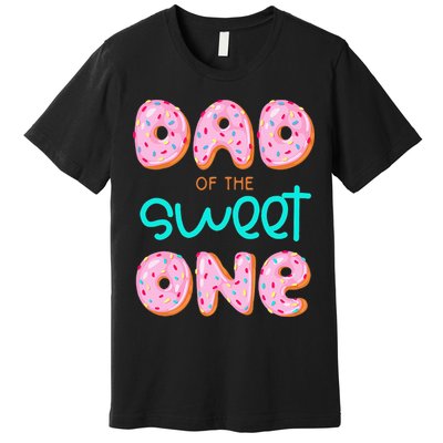 Dad Of Sweet One First Birthday Matching Family Donut Theme Premium T-Shirt