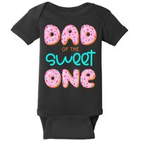 Dad Of Sweet One First Birthday Matching Family Donut Theme Baby Bodysuit