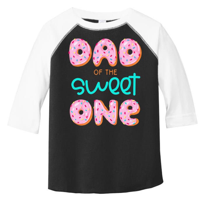 Dad Of Sweet One First Birthday Matching Family Donut Theme Toddler Fine Jersey T-Shirt