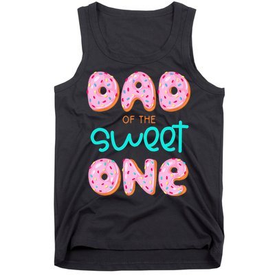 Dad Of Sweet One First Birthday Matching Family Donut Theme Tank Top