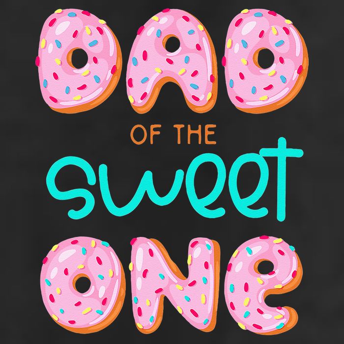 Dad Of Sweet One First Birthday Matching Family Donut Theme Golf Towel
