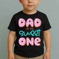 Dad Of Sweet One First Birthday Matching Family Donut Theme Toddler T-Shirt