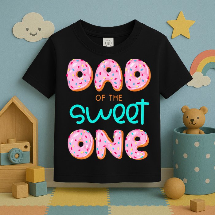 Dad Of Sweet One First Birthday Matching Family Donut Theme Toddler T-Shirt