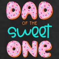 Dad Of Sweet One First Birthday Matching Family Donut Theme Microfiber Hand Towel