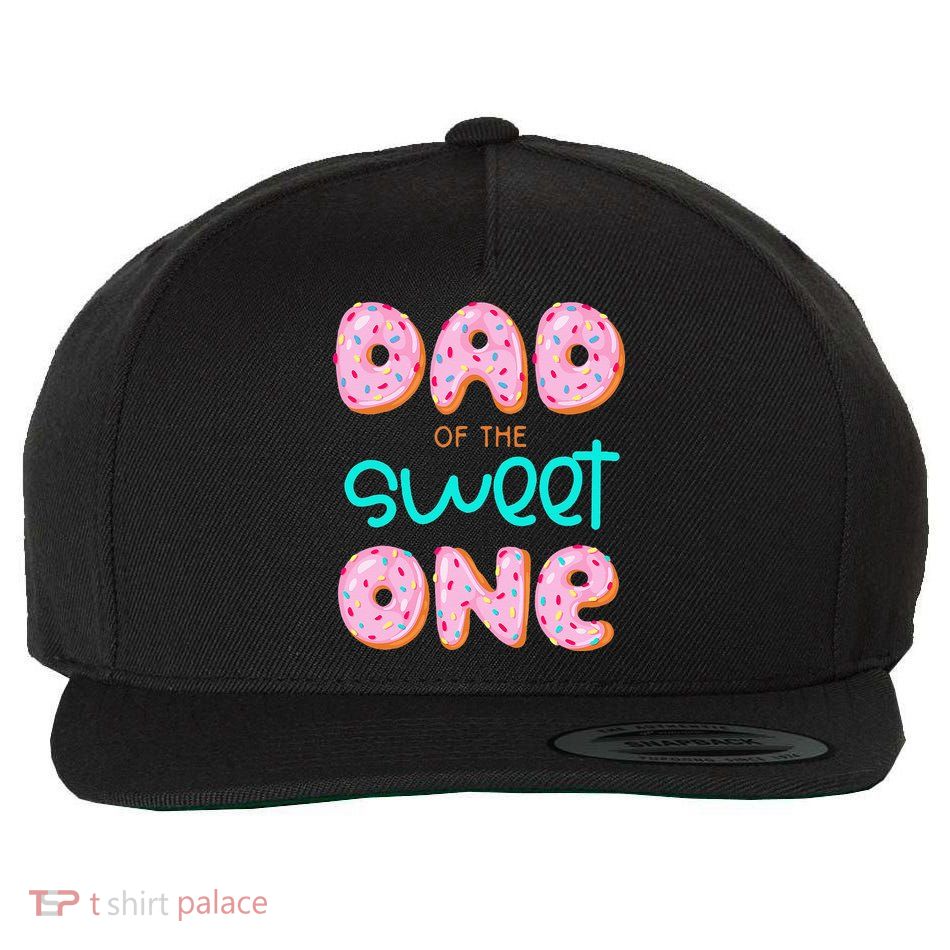 Dad Of Sweet One First Birthday Matching Family Donut Theme Wool Snapback Cap