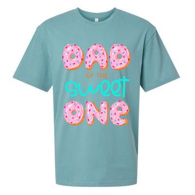 Dad Of Sweet One First Birthday Matching Family Donut Theme Sueded Cloud Jersey T-Shirt