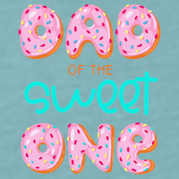 Dad Of Sweet One First Birthday Matching Family Donut Theme Sueded Cloud Jersey T-Shirt