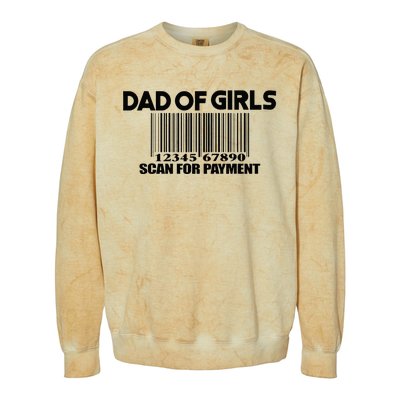 Dad of Scan for Payment Funny Fathers Day Quote Colorblast Crewneck Sweatshirt