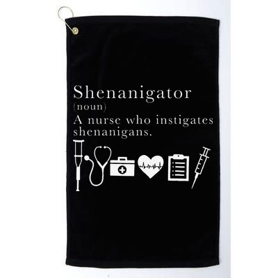 Definition Of Shenanigator Nurse Gift Golf Towel