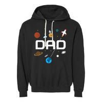 Dad Outer Space Birthday Party Garment-Dyed Fleece Hoodie