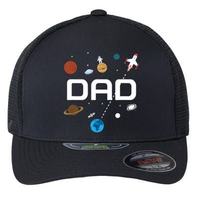 Dad Outer Space Birthday Party Flexfit Unipanel Trucker Cap