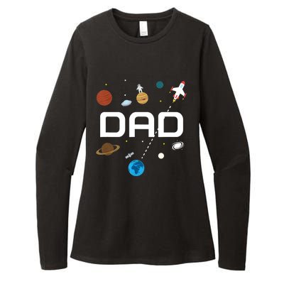 Dad Outer Space Birthday Party Womens CVC Long Sleeve Shirt