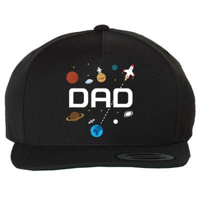 Dad Outer Space Birthday Party Wool Snapback Cap