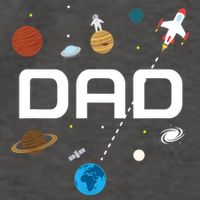 Dad Outer Space Birthday Party Vector Backpack
