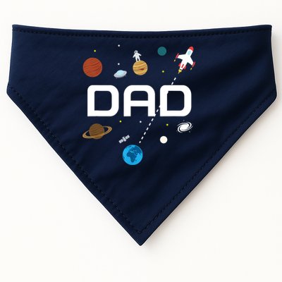 Dad Outer Space Birthday Party USA-Made Doggie Bandana