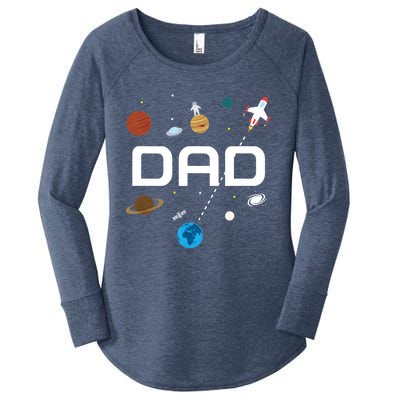 Dad Outer Space Birthday Party Women's Perfect Tri Tunic Long Sleeve Shirt