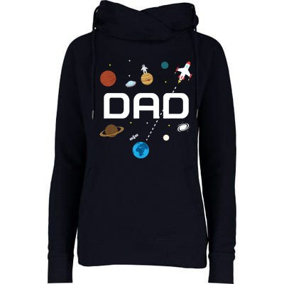 Dad Outer Space Birthday Party Womens Funnel Neck Pullover Hood