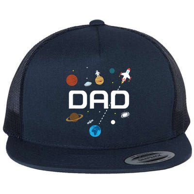 Dad Outer Space Birthday Party Flatbill Hat