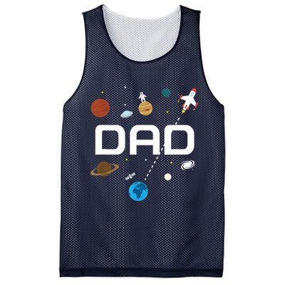 Dad Outer Space Birthday Party Mesh Reversible Basketball Jersey Tank
